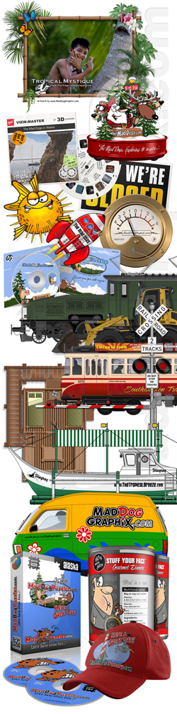 Custom graphic samples by MadDogGraphix.com